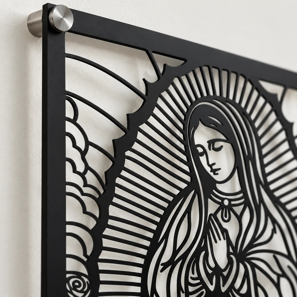 Detalle del acabado en acero cortado a precisión
