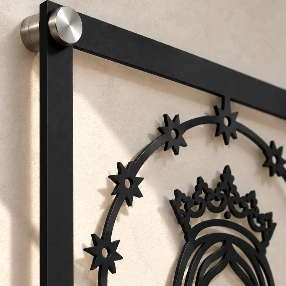 Detalle de distanciadores y montaje en acero inoxidable